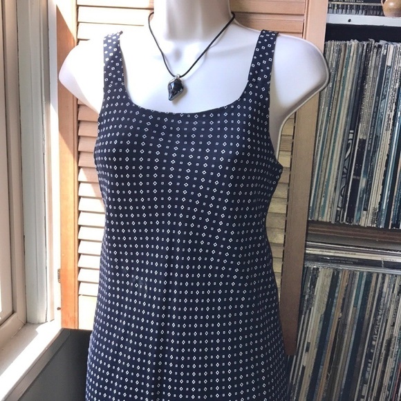 Maxi dress Navy + White asymmetrical hem size Small - Picture 7 of 13